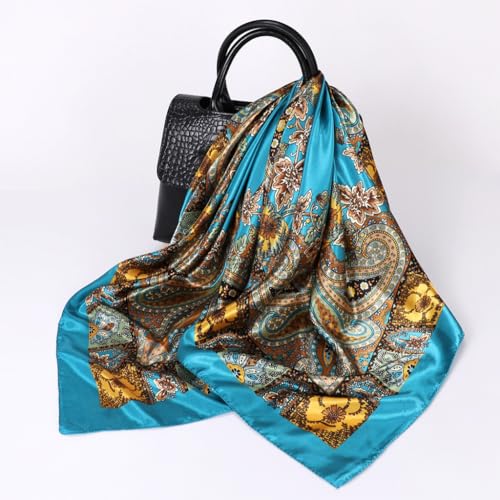 PALAY® 3Pcs Silk Scarf for Women Stylish Satin Neck Head Scarf for Women Summer Bandanas for Women Fashion Print Silk Scarves for Women 35 In Square Scarves for Women Gift Comfy Beach Hair Scarf X3 PALAY® 3Pcs Silk Scarf for Women Stylish Satin Neck Head Scarf for Women Summer Bandanas for Women Fashion Print Silk Scarves for Women 35 In Square Scarves for Women Gift Comfy Beach Hair Scarf X3